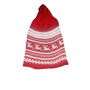 Dog Pet Hoodie. Reindeer. Red and White. XL. Runs small